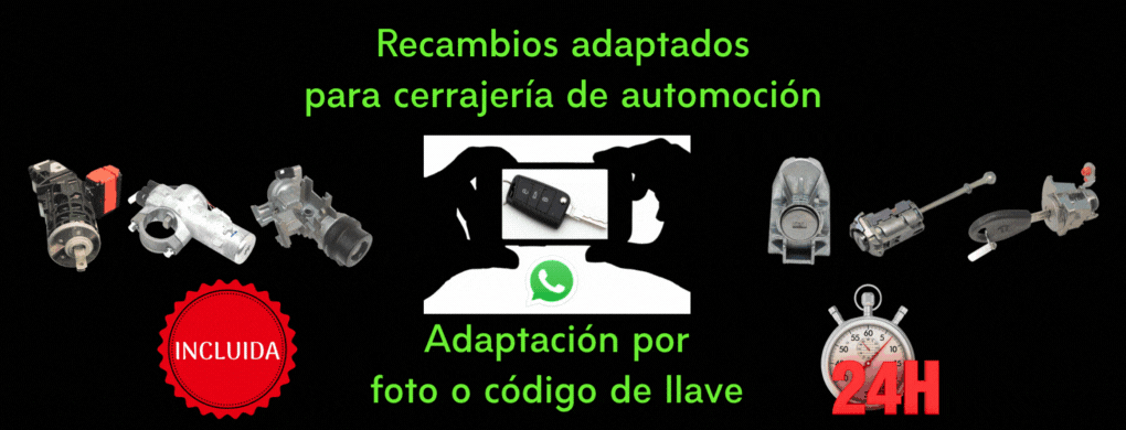 Recambios llaves de coche, bombines y antirrobos